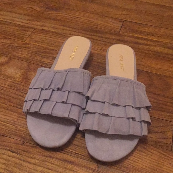 Nine West Shoes - Nine West baby blue open toed mules